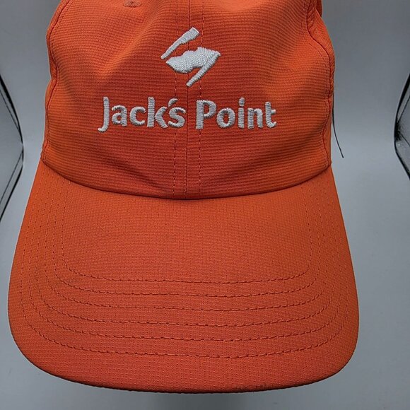 Jacks Point New Zealand Orange Adjustable Performance Cap Hat Logo Athletic - Picture 5 of 10
